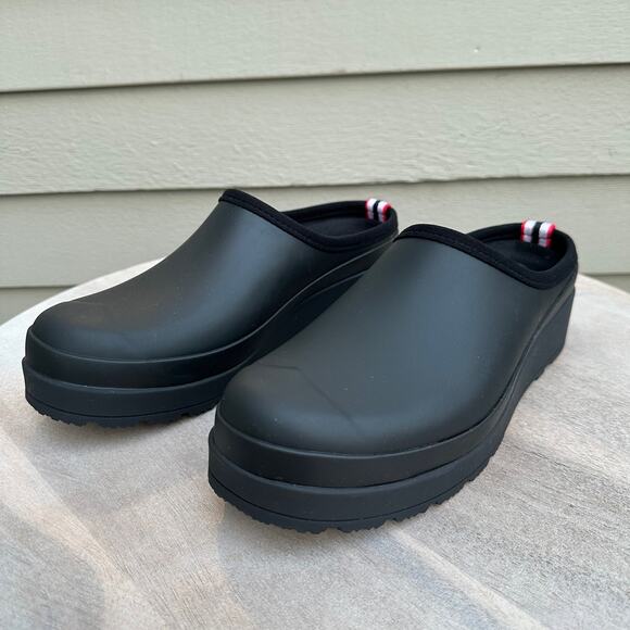 New Hunter Original Play Womens Size 9 Black Clogs Rubber Waterproof Slip On New - Picture 8 of 12